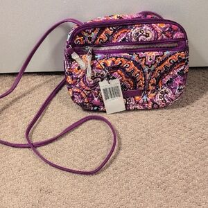 Vera Bradley Vibrant Purple Paisley Crossbody Bag NWT
